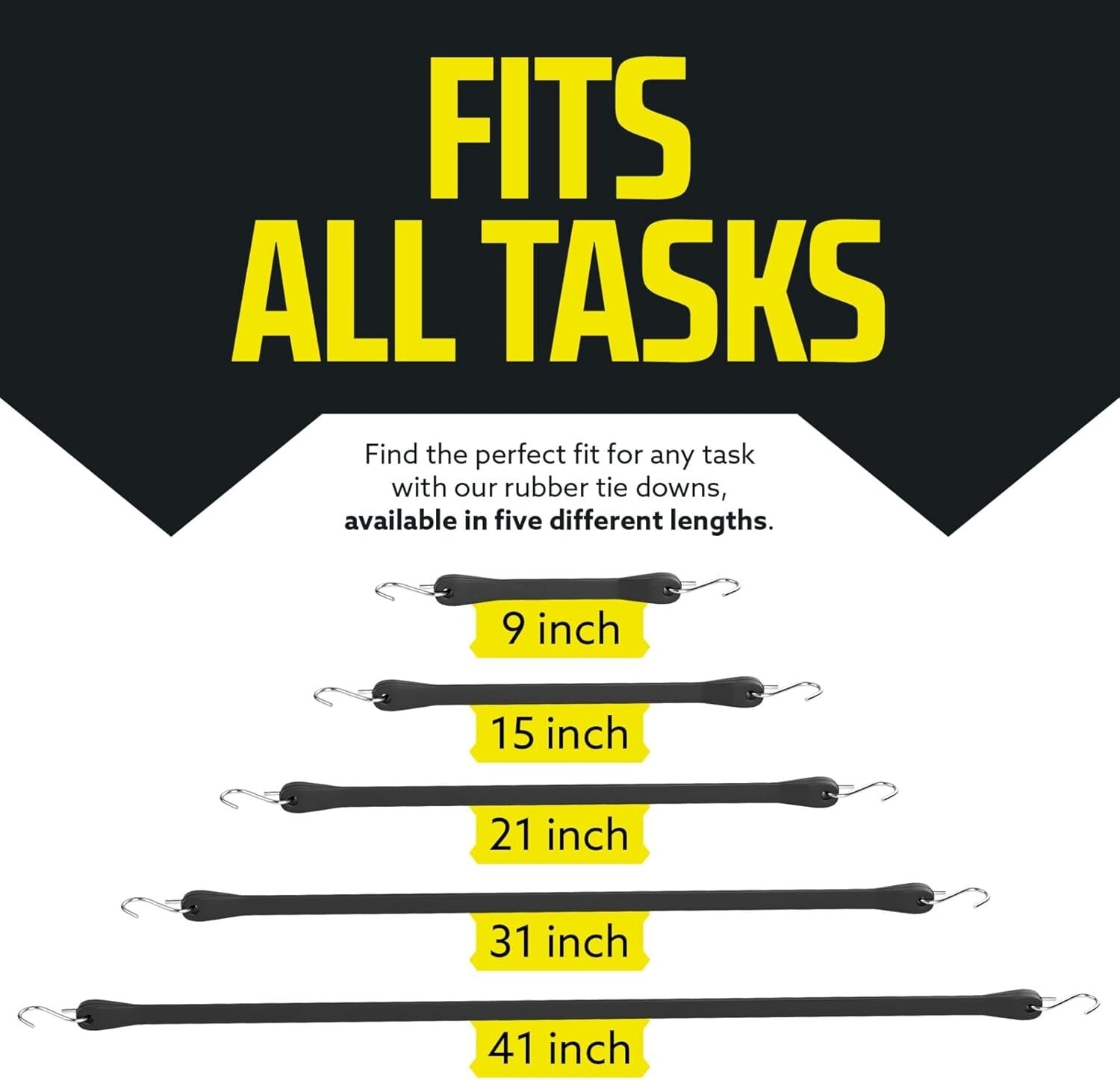 Heavy-Duty 31-Inch Tarp Straps - 50 Pack with Durable S-Hooks for Secure Tying