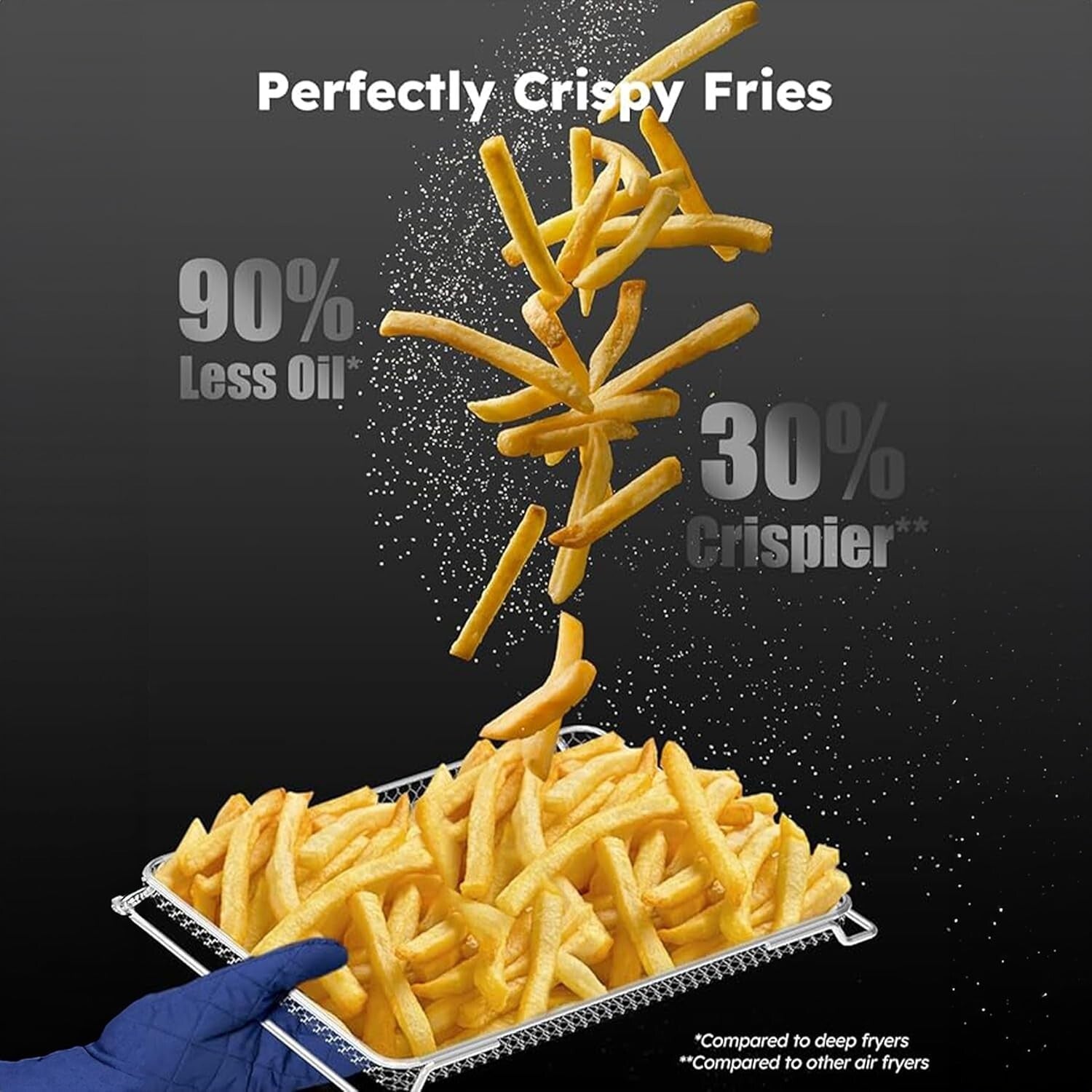 Efficient Bravo Air Fryer Toaster Oven - 3x Faster with Flexible Cooking Control