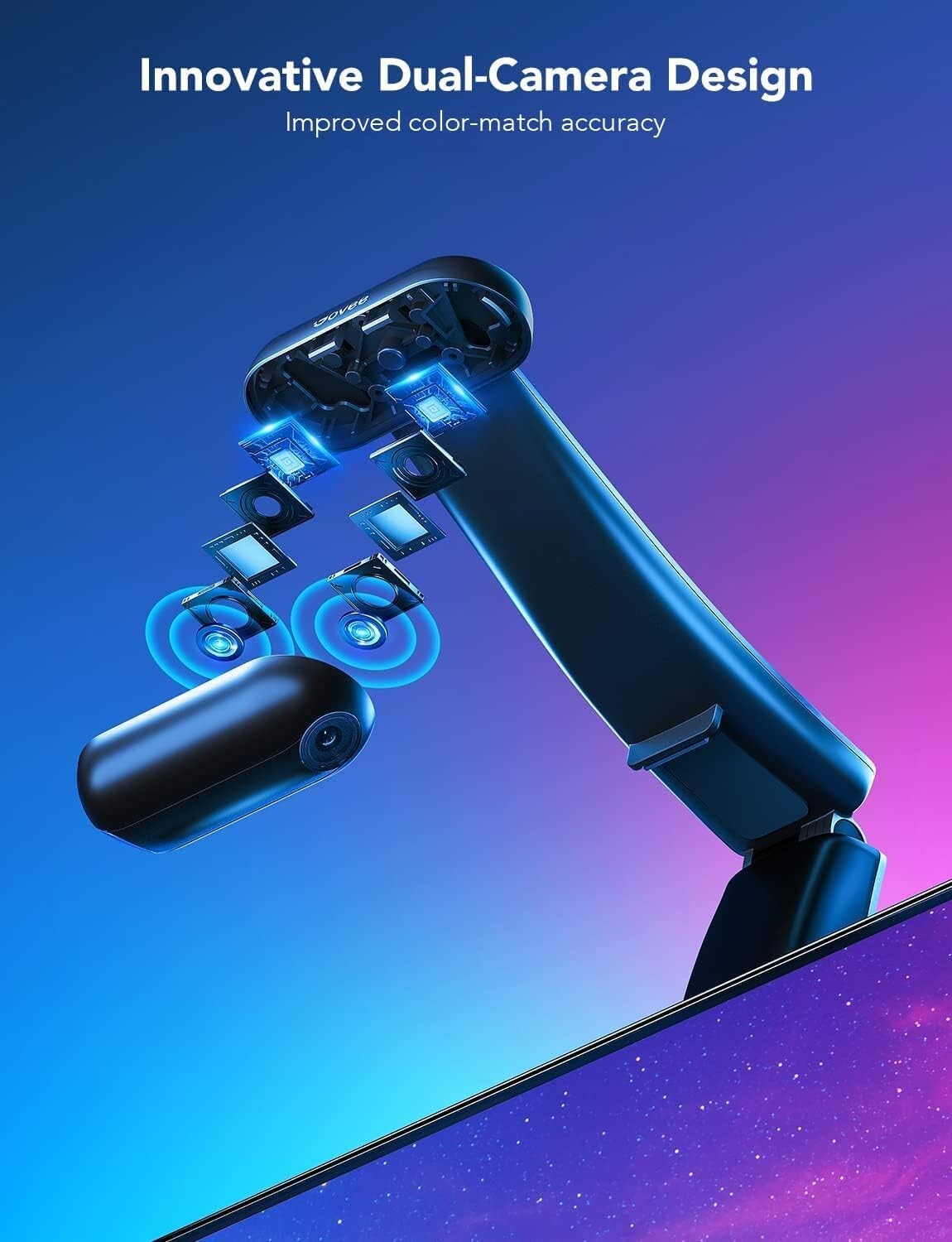 Dynamic 16.4ft TV LED Backlight with RGBIC and Dual Cameras for Festive Viewing