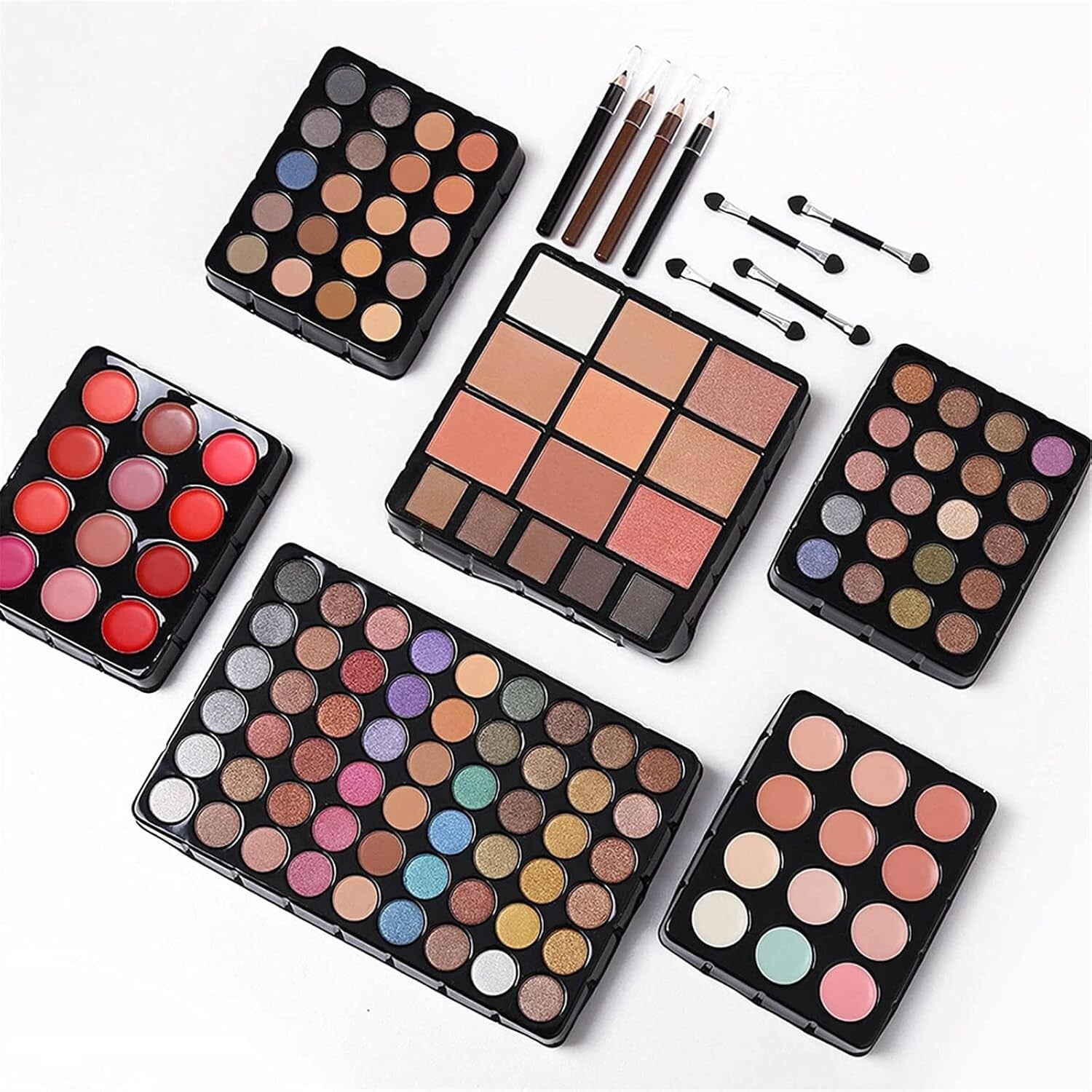 Versatile 132 Color Makeup Collection in Multi-Layer Case - Ideal for Teens