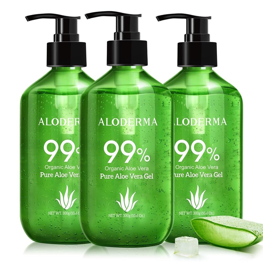 Hydrating Aloe Vera Gel for Face & Body - 99% Organic, Lightweight, Eco-Friendly