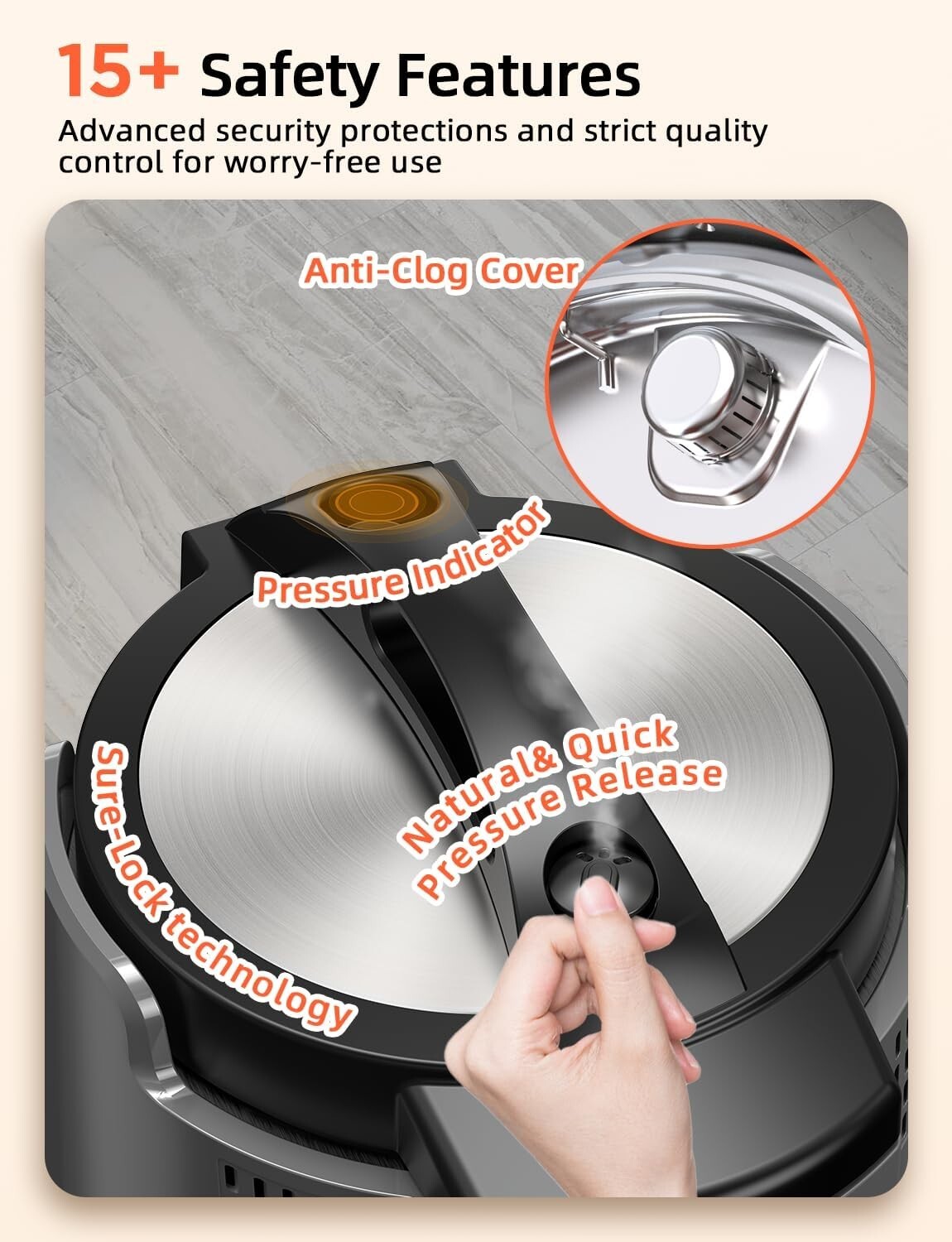 Multifunctional Electric Cooker: 450 Settings, 6qt Pressure & Air Fryer Combo