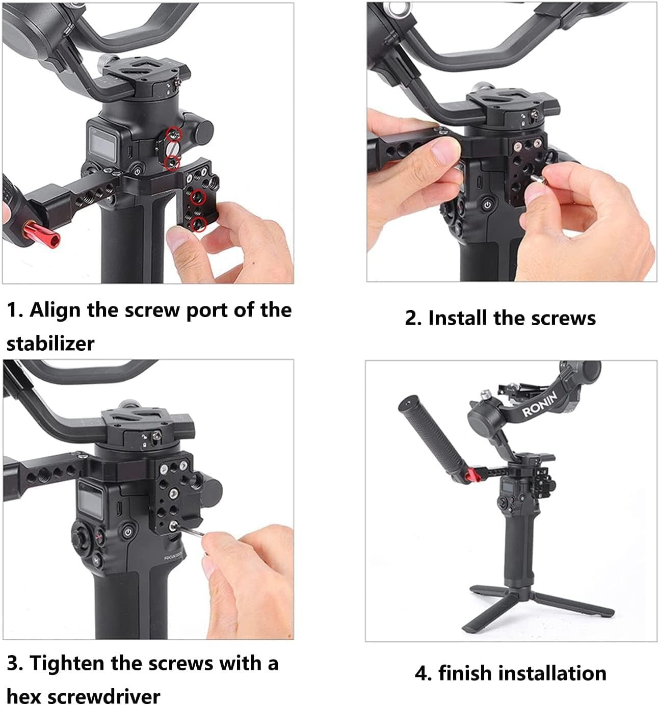 Flexibly Adaptable Gimbal Handle Mount for DJI Ronin S - Multiple Accessories