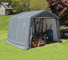 Load image into Gallery viewer, Waterproof 10x10 Outdoor Steel Shed with Double Zippered Doors &amp; Auger Anchors