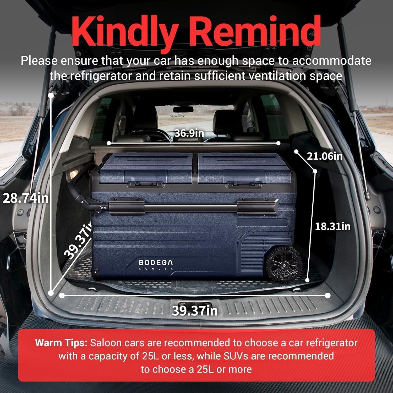 Versatile 80 Quart Car Fridge with App Control - Ideal for Camping and Travel