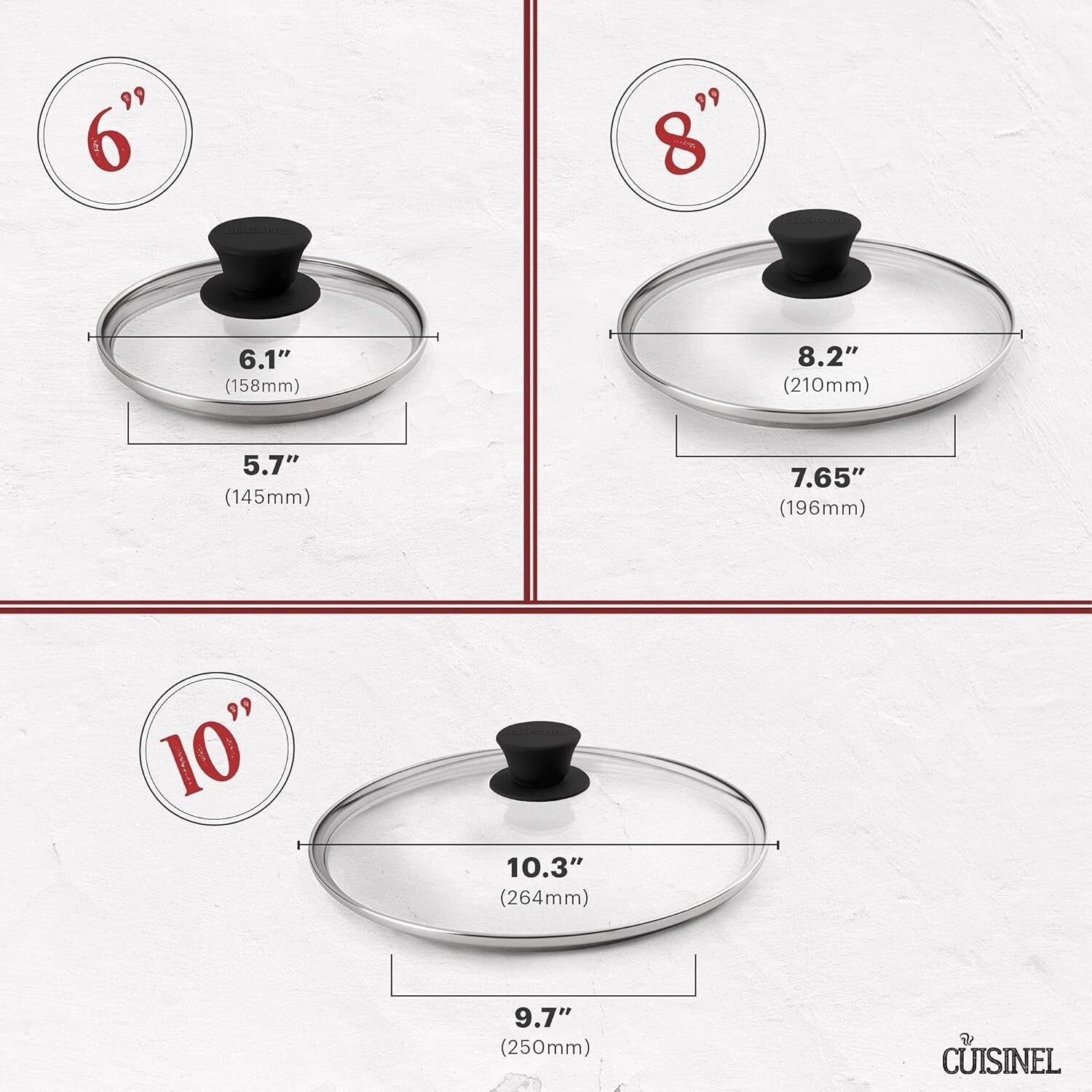 Induction Compatible 3-Piece Skillet Set - Cast Iron with Silicone Handles