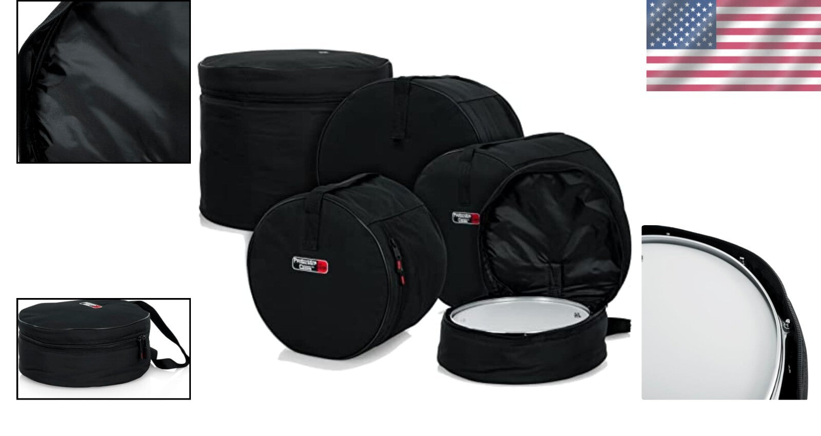 Protechtor 5-Piece Padded Drum Bag Set - Ultimate Protection for Drummers