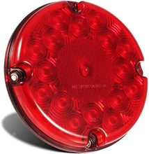 Load image into Gallery viewer, Red 7-Inch Round LED Trailer Lights - 2Pcs Set with Built-in Reflex Reflector
