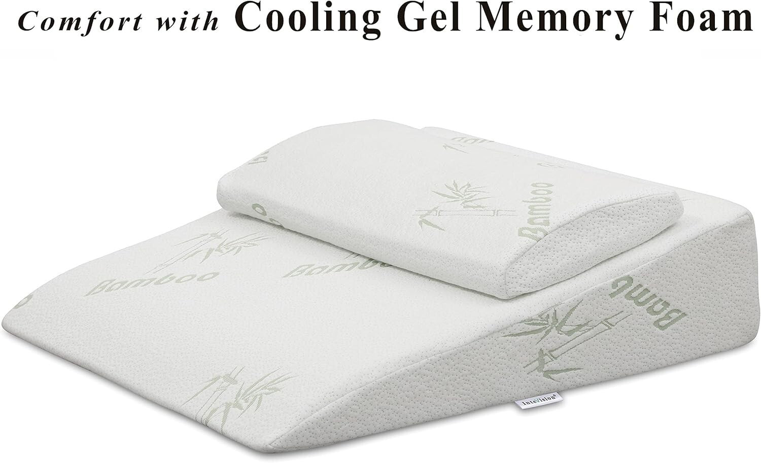 Extra-Large Cooling Wedge Pillow with Bamboo Cover, Ideal for Rest and Recovery