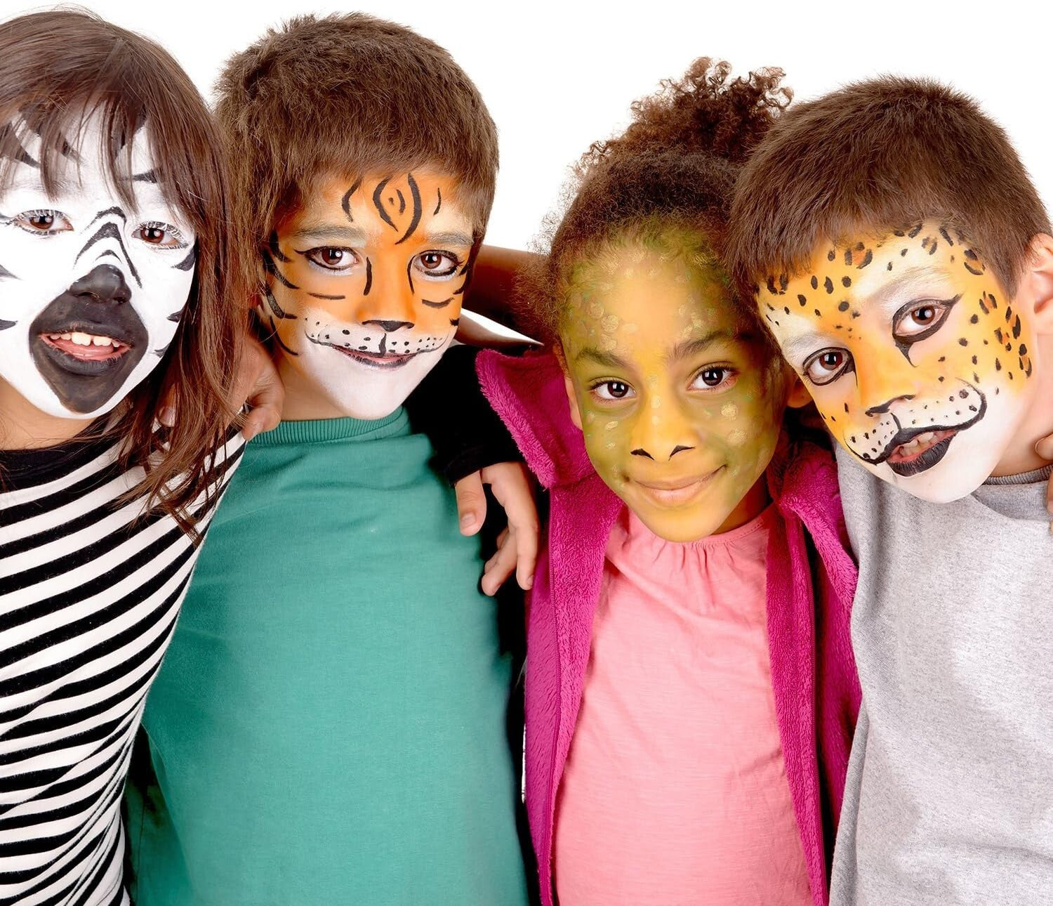 16 Color Kit 1-oz Water-Based Airbrush Colors, Skin-Safe Face & Body Paint