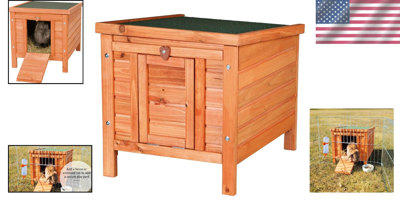 Versatile Weather-Resistant Animal Hut - Safe Retreat for Turtles & Small Pets