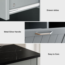 Load image into Gallery viewer, Elegant 10-Gallon Freestanding Wood Recycling Storage &amp; Trash Cabinet in Gray
