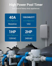 Load image into Gallery viewer, Outdoor Wireless Pool Timer - 40A 120-277 VAC, Smart Control for Heating Systems