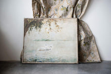 Load image into Gallery viewer, Rustic Nature Scene Wall Art Featuring Swans on a Lake - 37.25 x 31.5 inches