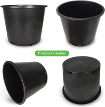 Load image into Gallery viewer, Set of 10 Elegant Black Planter Containers - 6.3 Gallons for Indoor/Outdoor Use