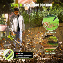 Load image into Gallery viewer, Cordless Leaf Blower 560 CFM with 2x 4.0Ah Batteries - Lightweight &amp; Efficient