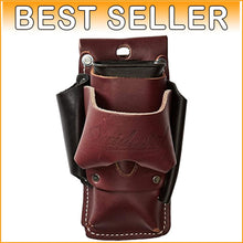 Load image into Gallery viewer, Handmade Leather 4 in 1 Clip-On Tool and Tape Holder – Durable USA Craftsmanship