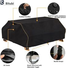 Load image into Gallery viewer, Waterproof and UV-Resistant Picnic Table Cover for 70/72 Inch Tables | Black