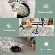 Load image into Gallery viewer, Machine Washable Area Rug 5' x 7' - Non-Slip Vintage Floral Carpet for Any Room