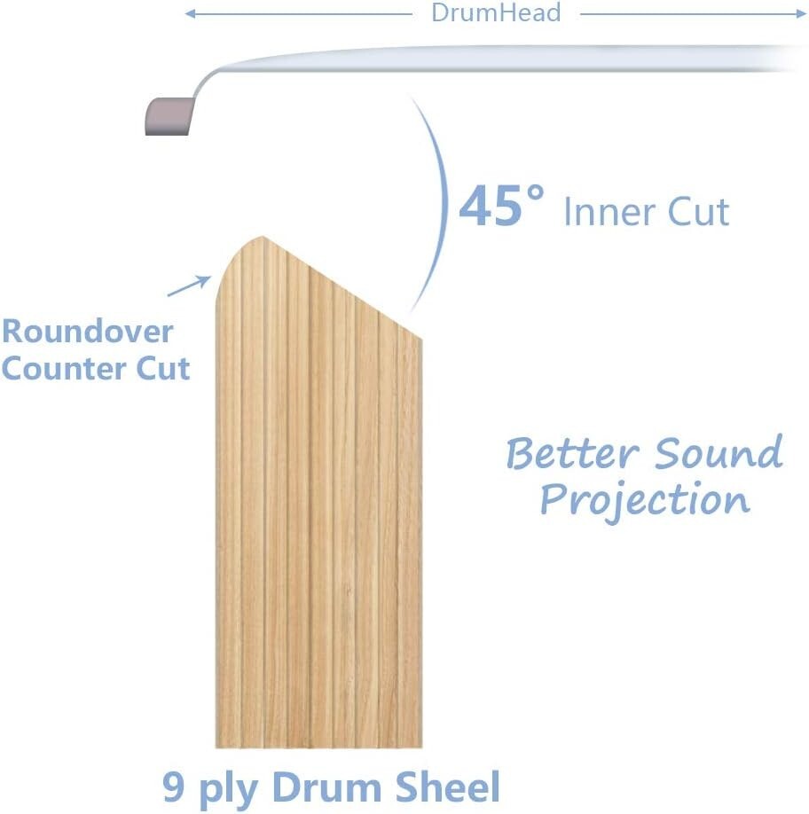 Complete 14-Inch Snare Drum Kit for Students with Transport Bag & Accessories
