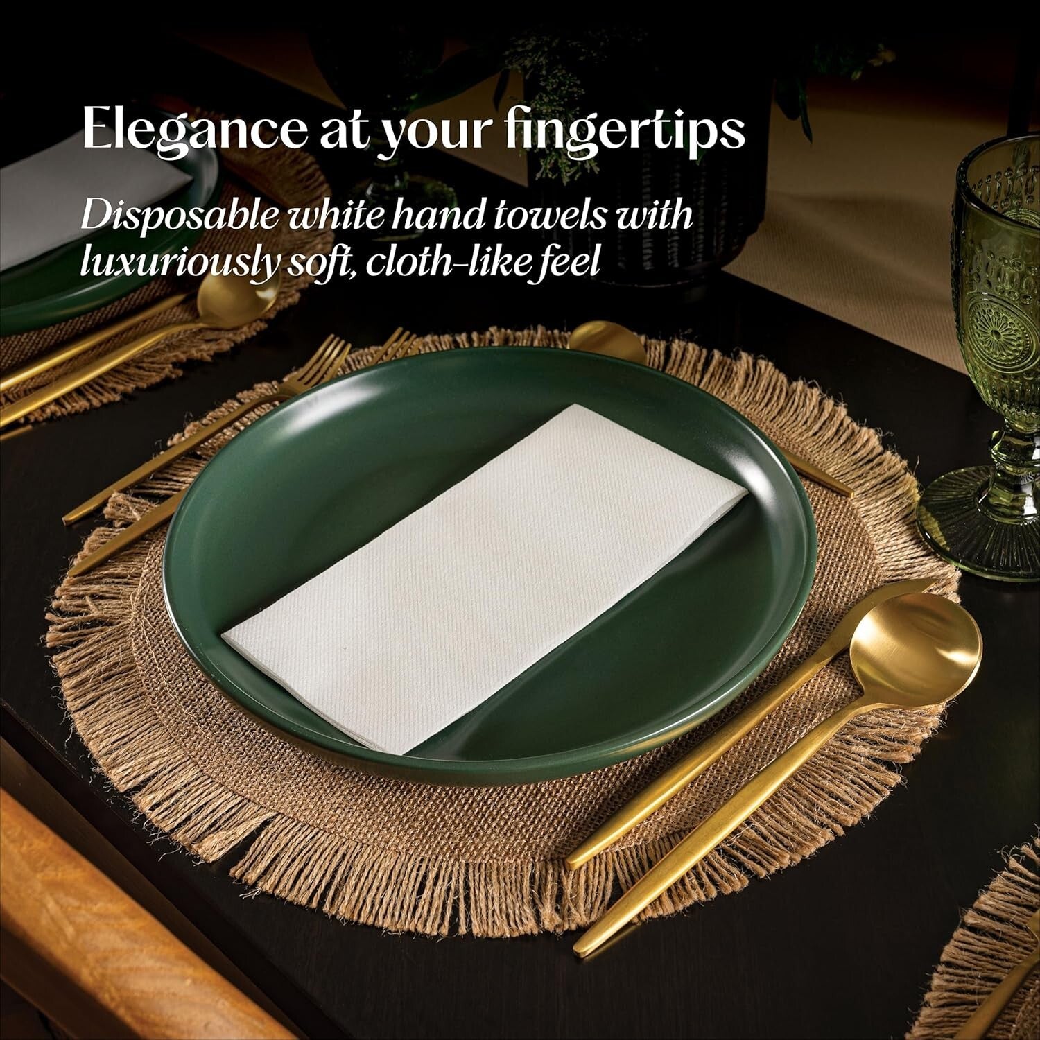 Premium Quality Soft Linen-Like Disposable Napkins - Multi-Purpose Guest Towels