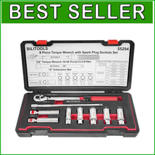 Load image into Gallery viewer, Comprehensive 9-Piece Spark Plug Tool Set with Magnetic Swivel and Torque Wrench
