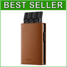 Load image into Gallery viewer, RFID-Blocking Leather Wallet with Pop-Up Card Holder &amp; ID Window for Men