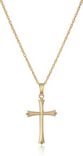 Load image into Gallery viewer, Handcrafted 14k Gold-Filled Cross Pendant Necklace - Polished, 18 Inches Long