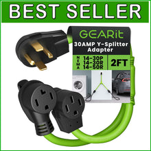 Load image into Gallery viewer, Weather-Resistant 30A Power Splitter – 4-Prong Design for Maximum Versatility