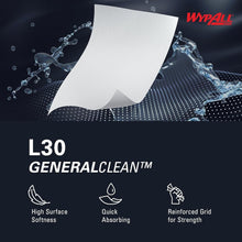 Load image into Gallery viewer, GeneralClean L30 Heavy Duty Quarterfold Cleaning Wipes - 12 Packs of 90 Sheets