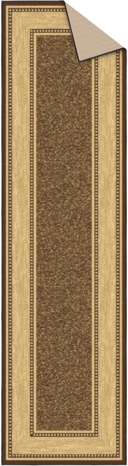 Elegant 2'7" x 9'10" Bordered Design Runner Rug for Hallway & Living Room