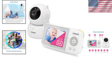 Load image into Gallery viewer, Pan-Tilt-Zoom Baby Monitor, 2.8” LCD Screen, Night Vision &amp; Temperature Sensor