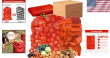Load image into Gallery viewer, Bulk 300 Red Mesh Storage Bags – Ideal for Onions, Potatoes &amp; Produce Freshness