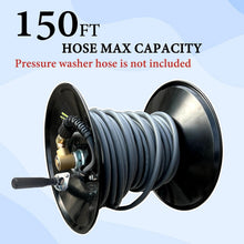 Load image into Gallery viewer, Stainless Steel 150ft Hose Reel with Swivel Arm - Max 4000 PSI Pressure Capacity