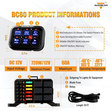 Load image into Gallery viewer, Universal 6 Gang Switch Control Box with Automatic Dimmable LED - IP65 Rated