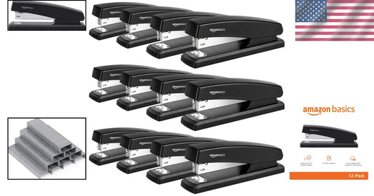 Durable Office Staplers - 25 Sheet Capacity with Non-Slip Base & 1000 Staples