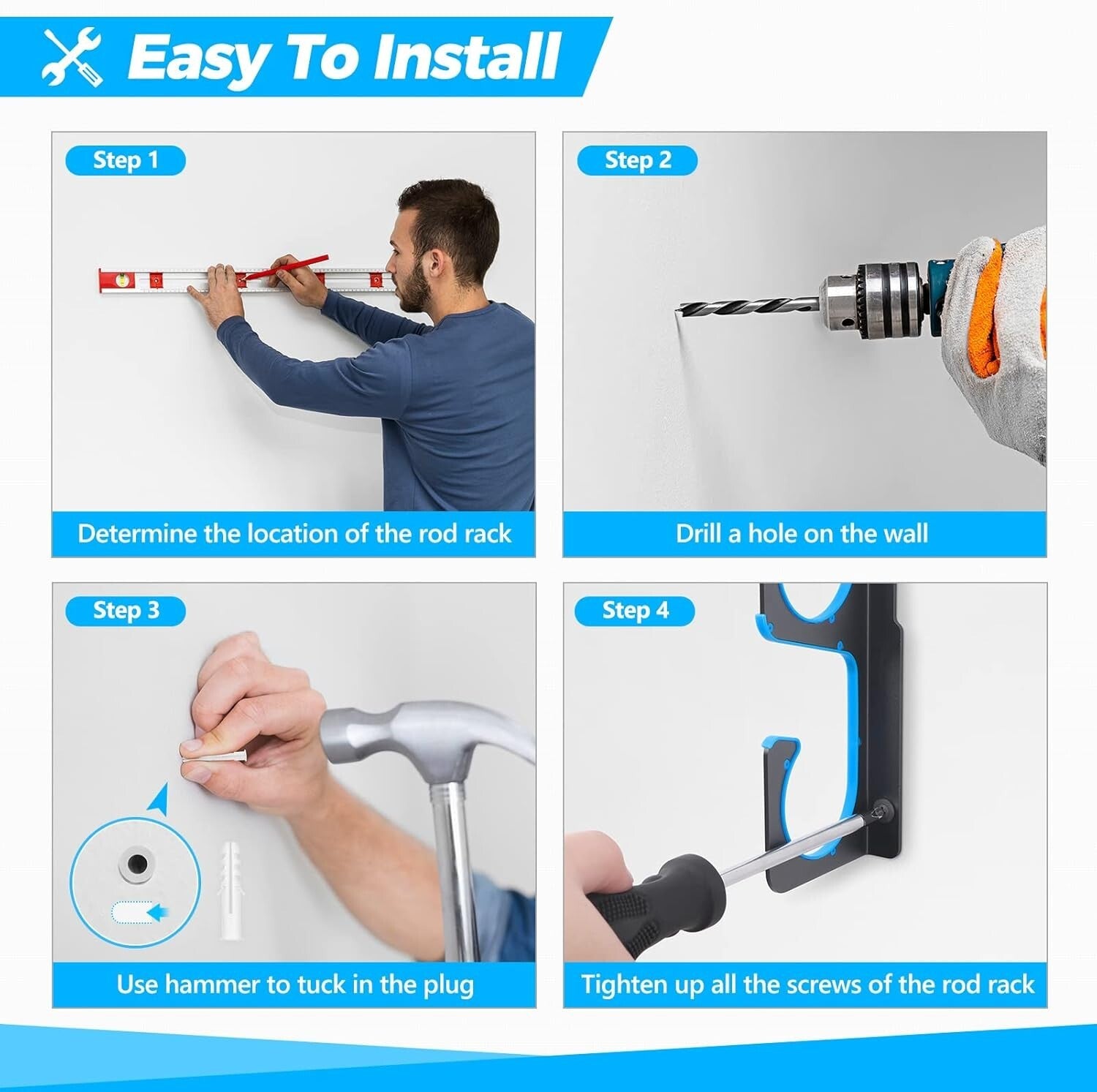 Durable Fishing Rod Storage: Holds 20 Rods - Efficient Wall/Ceiling Solution