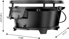 Load image into Gallery viewer, Compact Tabletop Cast Iron Grill &amp; Griddle - Charcoal Powered for Perfect Meals