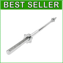Load image into Gallery viewer, Alloy Steel 60-Inch Barbell with Threaded Grip for Weightlifting Excellence