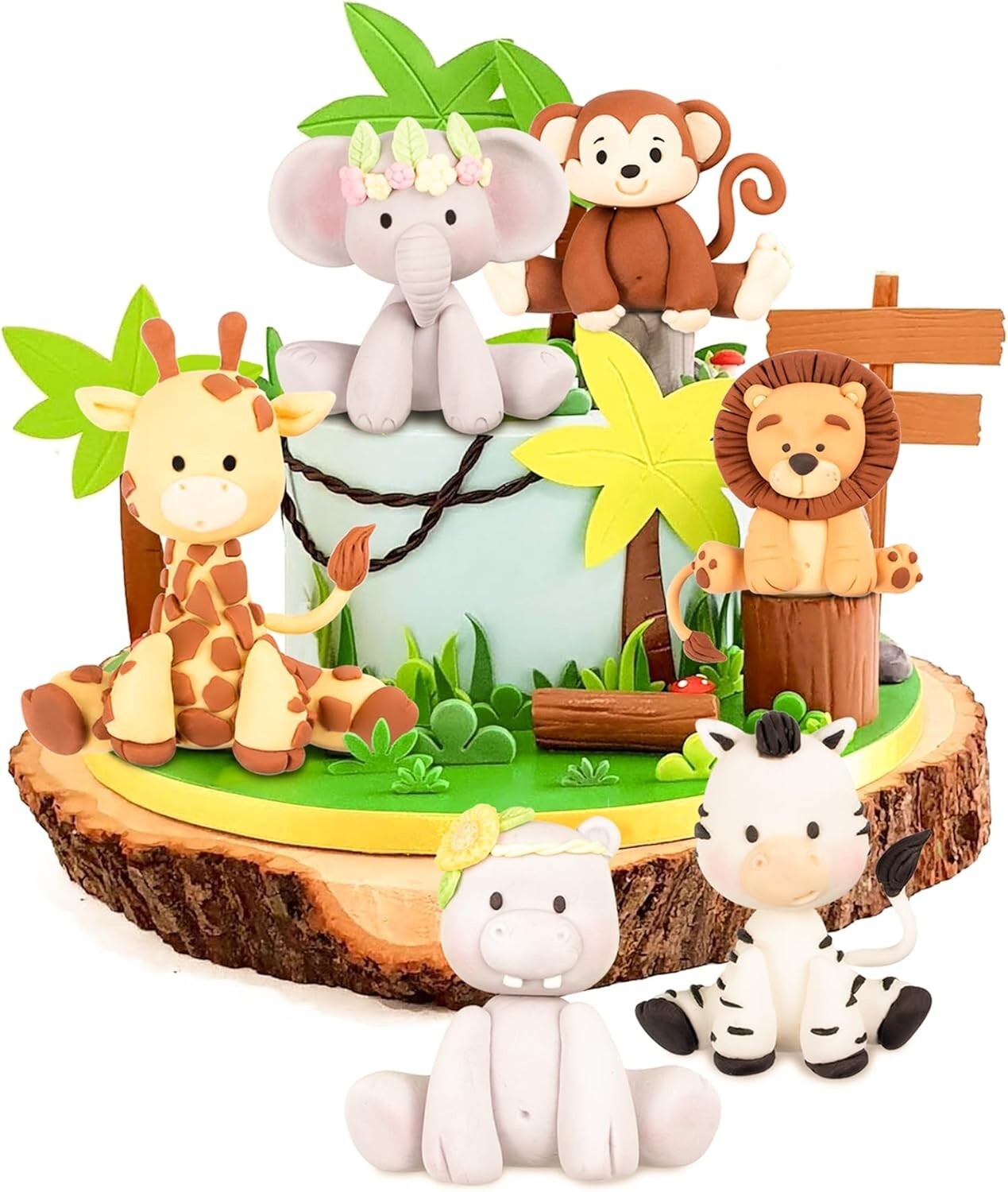 Flexible Jungle Animal Cake Molds, Set of 6 for Kids' Parties & Celebrations