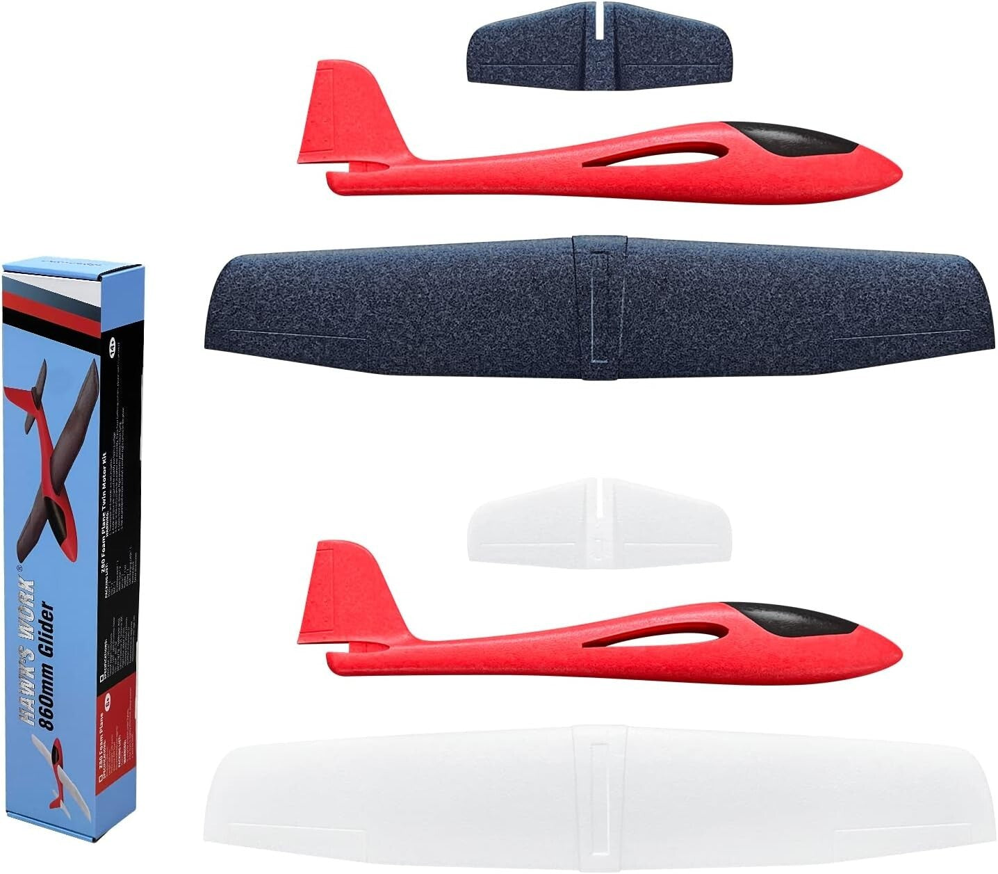 Creative 2-Pcs 33.8" Foam Glider Airplanes - STEM Outdoor Play & RC Conversion