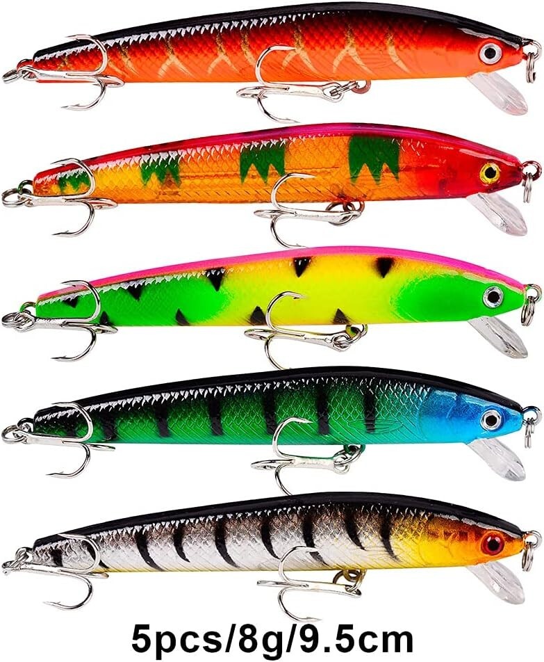 Gift-Ready 53pcs Fishing Lures Set - Realistic Baits for Freshwater & Saltwater