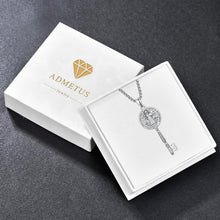 Load image into Gallery viewer, Elegant 925 Sterling Silver Saint Benedict Amulet Pendant with Adjustable Chain