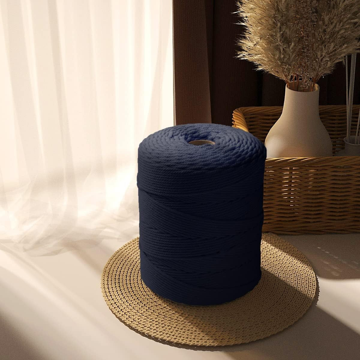 Durable 4mm Navy Macrame Craft Cord - 547yds for Wall Hangings and More