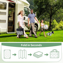 Load image into Gallery viewer, Black &amp; White Geometric 5x8 Outdoor Area Rug - Durable Waterproof Solution