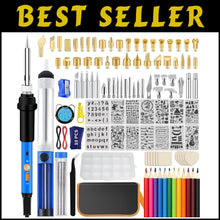 Load image into Gallery viewer, Professional 60W Pyrography Pen &amp; Wood Burning Tools - Complete 116-Piece Set
