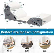 Load image into Gallery viewer, Orthopedic Adjustable Wedge Pillow Set, Portable Memory Foam Support for Adults