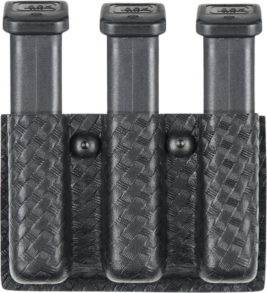MOLLE-Compatible Open-Top Triple Magazine Pouch - SafariLaminate Black Finish