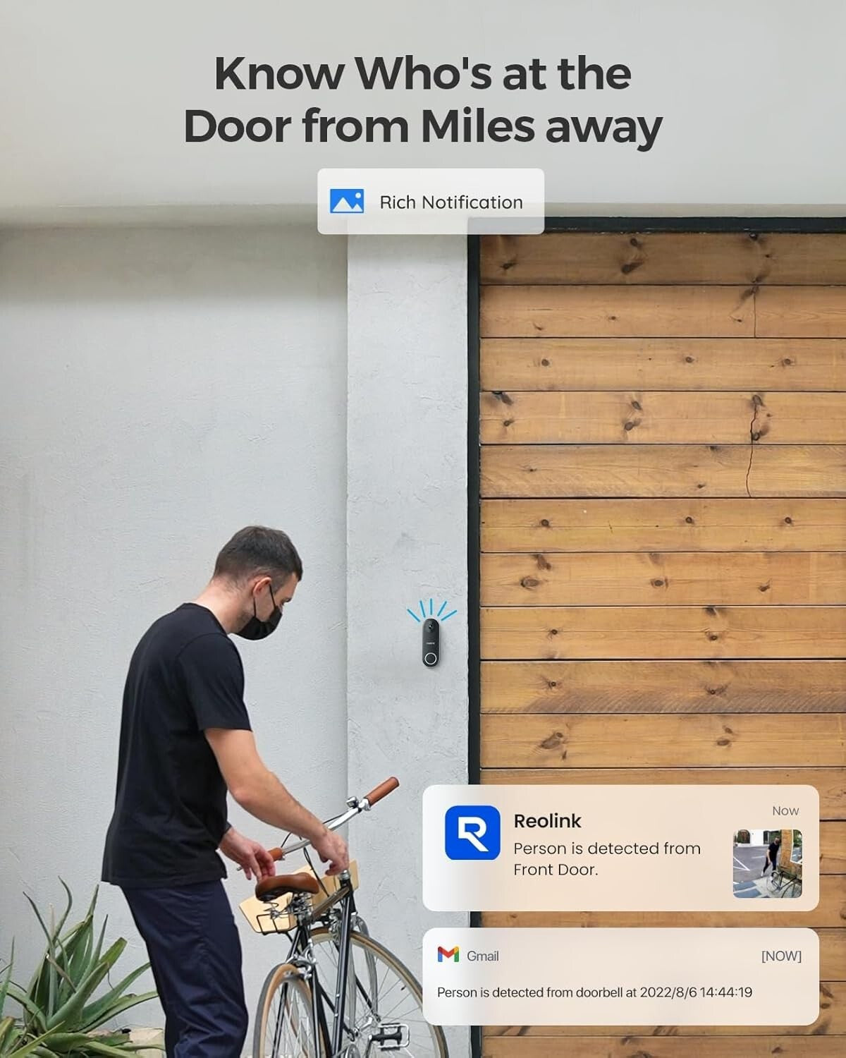 Dual-Band WiFi 2K Outdoor Video Doorbell with Custom Chime & Waterproof Design