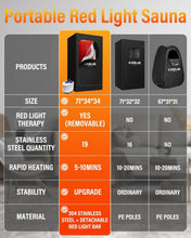 Load image into Gallery viewer, Durable Portable Infrared Sauna - Remote Control &amp; Easy Setup for Relaxation